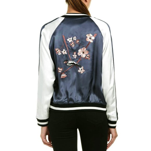 ei8th dreams Jackets & Blazers - ei8th dreams Embroidered Reversible Navy Bomber